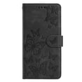 thumbnail image 4 of Poweltek For Moto G Power 5G (2024) Butterfly Embossed Wallet Phone Case with Kickstand, Magnetic Shockproof PU Leather Card Slots Flip Cover with Wrist Strap, Black, 4 of 11