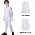 thumbnail image 3 of Boys' Suits Formal Tuxedo Slim Fit Boys Suit Set for Wedding Outfit Teen Boy Dress Clothes, 3 of 12