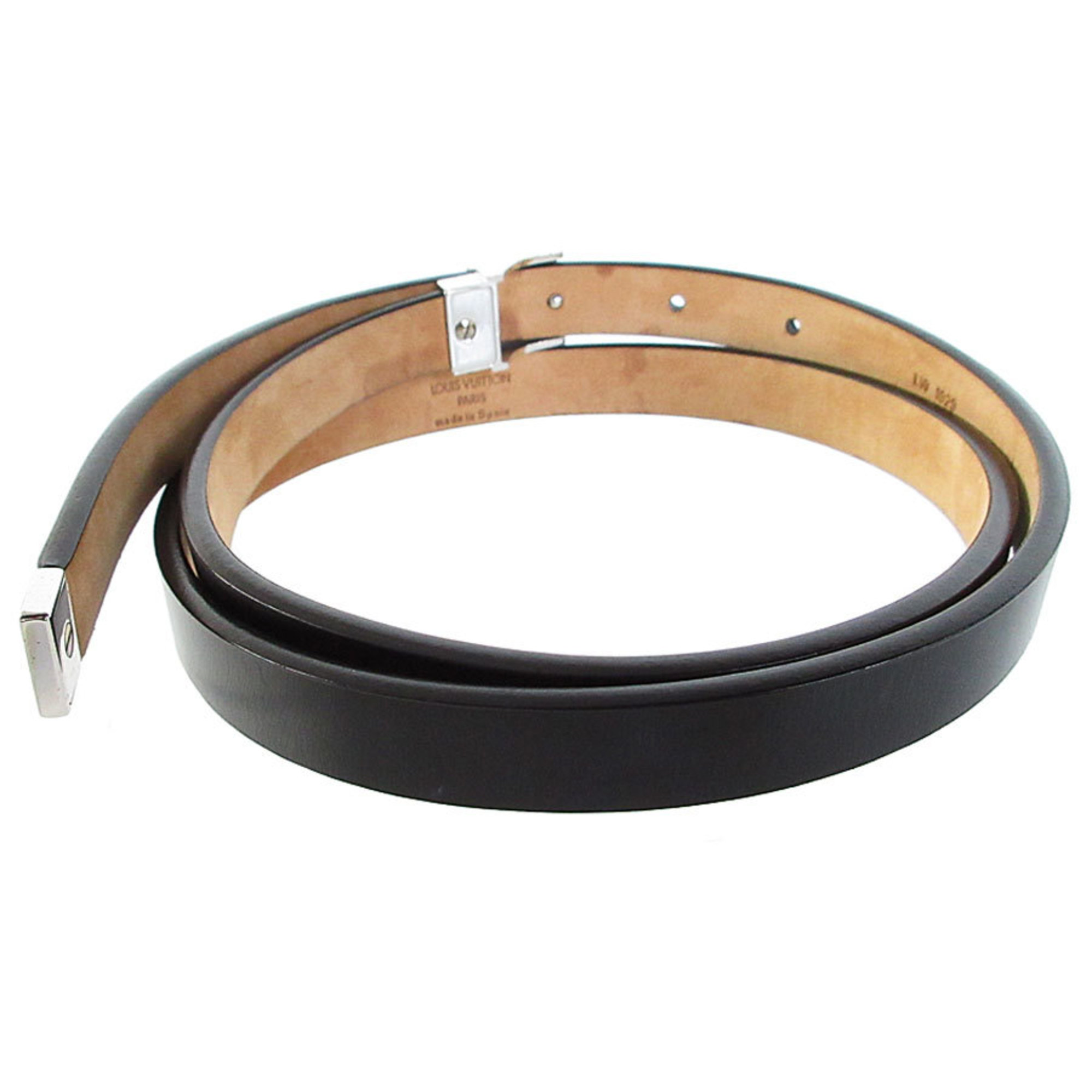 LOUIS VUITTON Belt Leather Metal Black Silver Women\'s s0507 Pretty LV 30mm Reversible Belt Monogram - Women  main image 3