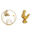 thumbnail image 1 of Estatua de bola de cristal,Estatuas de bolas de cristal para decoración del hogar,escritorio interior,Escultura de bola de cristal Figura de hierro Decoración,Escultura de pollo,Escultura de, 1 of 8