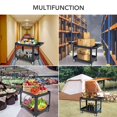thumbnail image 3 of Service Cart 2-Shelf, Storage Handle, 500 lbs Capacity, for Warehouse/Garage/Cleaning/Manufacturing，45"X25", 3 of 7
