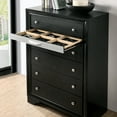 thumbnail image 3 of Furniture of America Lubbock Adult Contemporary 6-Drawer Vertical Dresser, Black, 3 of 7