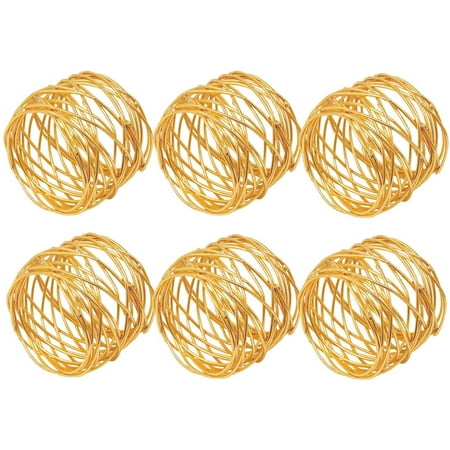 

Napkin Rings Set of 6 Gold Napkin Rings Buckles for Table Decorations Napkin Holders for Dining Wedding Party Anniversary Birthday Festival Baptism Easter Fall of Table Setting