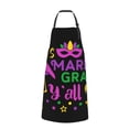 thumbnail image 2 of Naloa Mardi Gras with Flamingo Apron Kitchen Aprons with Pockets for Women Men Chef, 2 of 8