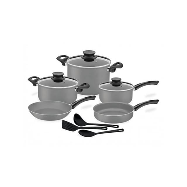 Batería de Cocina Tramontina 11 piezas Stone Gris