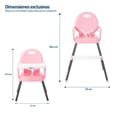 thumbnail image 3 of Silla Periquera Para Bebe Alta Plegable Portatil 3 En 1 Modelo Rosa, 3 of 4