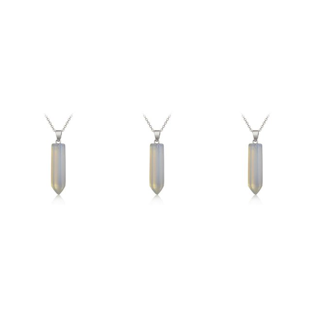 Qarigey Abalorio de columna hexagonal, joyería, colgantes colgantes de aniversario de vacaciones, amuletos de cristal puntiagudos, decoraciones Type1 NO1 Qarigey CBP383150