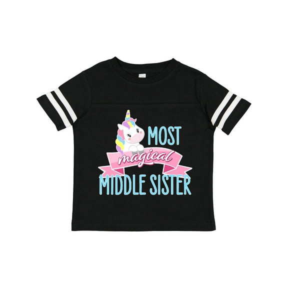 Inktastic Most Magical Middle Sister Cute Unicorn Girls Toddler T-Shirt