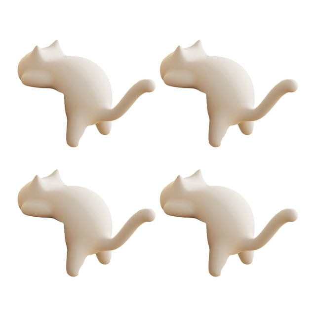 ganchos para escritorio con forma de gato, adhesivos sin taladro, para mochilas, con capacidad de hasta 5 kg, organizador para colgar bolsos, llaves y auriculares.