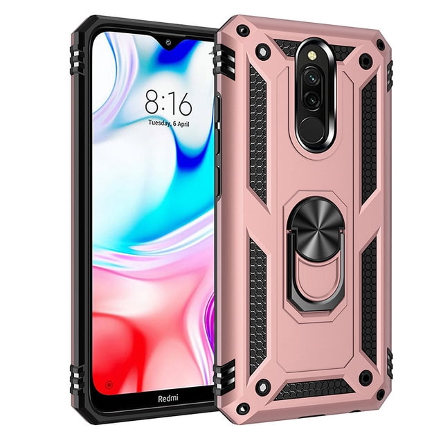 Funda de teléfono para Xiaomi Redmi 8 y Redmi 8A de Uso Rudo Shockproof + Cristal 9D