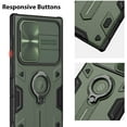 thumbnail image 3 of Dteck Case for Samsung Galaxy S22 Ultra,Shockproof Rubber Heavy Duty Rugged Kickstand Case Slide Camera Lens Protector Cover for Galaxy S22 Ultra 5G,Green, 3 of 6