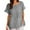 Gray, variant on Uner 10$!Summer Plus Size Tops for Womens 2025 Fashion Sexy Short Sleeve Sequins Loose Polluer Solid Round-Neck Blouse Shirt