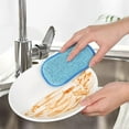 thumbnail image 6 of Microfiber Scrub Sponges, KISPATTI Non-Scratch Dishes Washing Cloth Reusable Scouring Pads, 10 Pack（Random Color）, 6 of 7