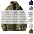 thumbnail image 4 of Quilted Jackets for Men Windproof Long Sleeve Turndown Collar Solid Color Casual Winter Fleece Windproof Comfortable Warm Jackets with Pockets, 4 of 8