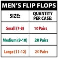 thumbnail image 6 of 50 Pack of Bulk Wholesale Waterproof Flip Flop Slides Sandals for Men, Weddings, House Guests, Indoor and Backyard Outdoor in Gray, 6 of 6