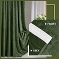 thumbnail image 3 of Lapalife Blackout Velvet Curtains, Scroll Floral Pattern Rod Pocket Thermal Insulated Velvet Curtain Drapes for Living Room, 2 Panels, 52"x 108", Green, 3 of 8