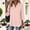 A422 Pink, variant on Blouse for Women V Neck Three Quarter Sleeve Fashion Loose Fit Solid Color Soft Lightweight Side Split Pullover Dressy Officewear Work Uniform Summer Tops