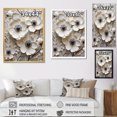 thumbnail image 4 of Designart "Ivory Buttercups On Neutral Simplicity II" Buttercups Floater Framed Wall Art Living Room, 4 of 5
