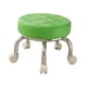 thumbnail image 2 of Taburete bajo Soledad con ruedas giratorias universales para niños verde, 2 of 9