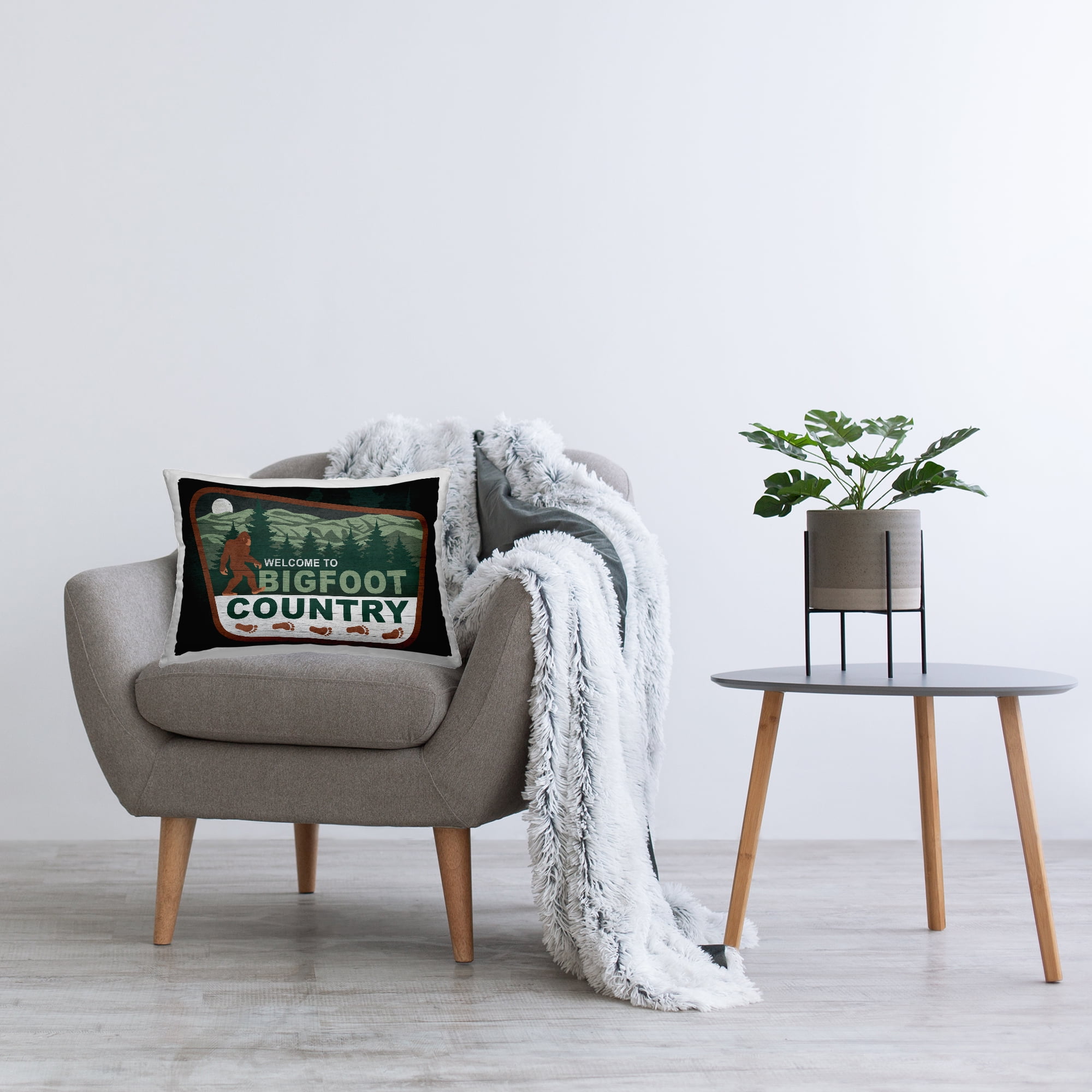 Stupell Industries Welcome Rustic Mythical Creature Decorative Printed Throw Pillow Design by Lauren Rader.
