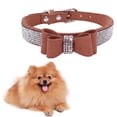 thumbnail image 3 of Bling Crystal Cat Collar Metal Adjustable Puppy Rhinestone small Bow Tie Rhinestone Soft Collars Pet Supplies for Small Medium Dogs, 3 of 3