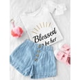 thumbnail image 4 of Blessed Mommy and Me Outfits Mother Daughter Matching Shirts Mothers Day Set Mom White Large / Daughter White 5/6, 4 of 6