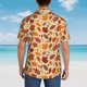 thumbnail image 4 of Balery Autumn Leaves 2 Camisas hawaianas de manga corta para hombre, camisas playeras de corte holgado, camisas de vacaciones con botones,X-Large, 4 of 7
