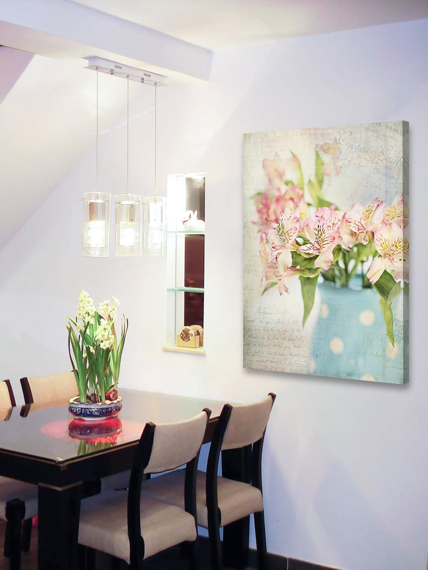 "Alstroemeria Still Life" Painting Print on Wrapped Canvas