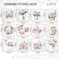 thumbnail image 2 of 12 Sheets 12 Style Rub on Transfers 5.5x5.5 Inch Floral Print Rub on Transfer Stickers for Window Furniture Craft Decals, 2 of 8
