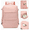 pink, variant on Large capacity multifunctional waterproof backpack - travel bag - independent shoe box/15.6-inch computer box/travel backpack, black