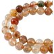 thumbnail image 1 of 50 cuentas de cuarzo rutilado dorado de 8 mm, cuentas de piedra natural sueltas, cuentas espaciadoras redondas y lisas para hacer joyas, collares y pulseras., 1 of 9