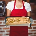 thumbnail image 5 of Yayeee Double Oven Mitt Kitchen Heat Resistant Baking 35" x7" Quilted Glove, Black Marble, 5 of 6