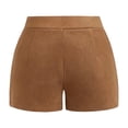 thumbnail image 6 of Women's Western Rodeo Fringe Suede Shorts Vintage Low Rise Mini Shorts Brown XXL, 6 of 7