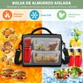 thumbnail image 2 of Loncheras para Mujer Hombre, Bolsa de Almuerzo Aislada, Lonchera Termica Adultos Impermeable, Lonchera Térmica Almuerzos Portátil Lunchera para Picnic, Oficina, Negro, 2 of 4