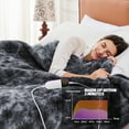 thumbnail image 4 of PMONPA Electric Heated Blanket, 51"x61" Heating Blanket for Adult, Soft Flannel & Sherpa, 10 Heating Levels & 1-8 Hours Auto off, Gray, 4 of 7