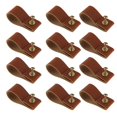 thumbnail image 1 of 12 tiradores de cuero marrón para muebles, tiradores de muebles, tiradores de puerta para armario, pomos de armario, anticolisión, tiradores de puerta en cocina, dormitorio, incluye tuercas y to, 1 of 4