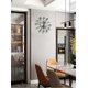 thumbnail image 3 of Mirror Effect Kitchen Clock with Spoon Fork Removable 3D Sticker for Home Decoration 32*32*4CM Metallic Silver, 3 of 4