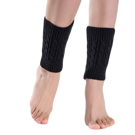 

Women Winter Cable Knit Leg Warmers Socks Solid Color Twist Crochet Boot Cuffs