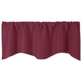 thumbnail image 2 of Ctnporpo Curtains Christmas Solid Window Dressing Rod Pocket Curtains Scalloped for Kitchen Dark Red 1 Pc Blackout Curtain Sheer Curtain, 2 of 3