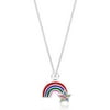 Chanteur Crystal Star Rainbow Pendant with Sterling Silver Necklace