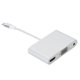 thumbnail image 4 of Adaptador de aleación de aluminio para interfaz de sistema IOS a HDMI+VGA+3,5 mm, color plateado, 4 of 12
