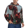 thumbnail image 2 of Sikiie Majestic Red Dragon Men's Hoodie, Essentials Hoodie, Sweatshirt, Pullover Hooded Sweatshirt for Men-XX-Large, 2 of 7