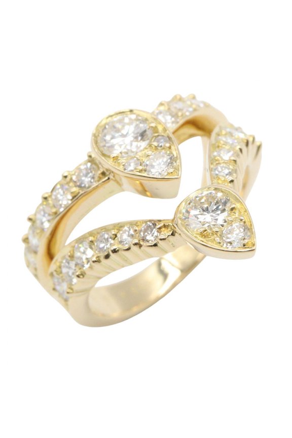 Pre-Owned Van Cleef & Arpels Diamond Ring, 18K (Yellow Gold), Women's Clear Tone