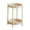 White,B, variant on End Table for Living Room, Small Round Side Table with Shelf, Modern Bedroom Sofa Table, Sturdy Plastic and Iron Frame Nightstand for Next to Chair(Black,A)