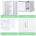 thumbnail image 6 of Gzxs Kitchen Pantry Cabinet, 64-Inch White Tall Cupboard Dining Storage Cabinet with 2 Drawer and 8 Door Shelves, for Living Room Bedroom Bathroom, 6 of 9