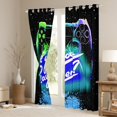thumbnail image 3 of Manfei Kids Gamepad Controller Black Out Curtains,Console Video Game Curtains Pack of 2 (42x63 Each),Blue Sequin Print Bedroom Curtains For Boys,Luxury Bedroom Decor, 3 of 6