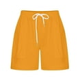 thumbnail image 3 of Birdeem Womens Solid Casual Loose Pockets Drawstring Short Pants, 3 of 12