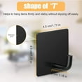 thumbnail image 2 of Matte Black Adhesive Hooks, Stainless Steel, Waterproof Easy Installation Versatile Design For Multiple Uses (3 Pieces), 2 of 7