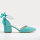 thumbnail image 1 of Miranda - Zapatos de tacón azul agua con perlas agua 5.5 US | 3 UK | 22CM | 36 EU, 1 of 8
