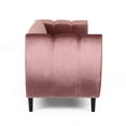 thumbnail image 5 of Noble House Mohammad Channel Stitch Velvet 3 Seater Sofa, Blush, 5 of 12